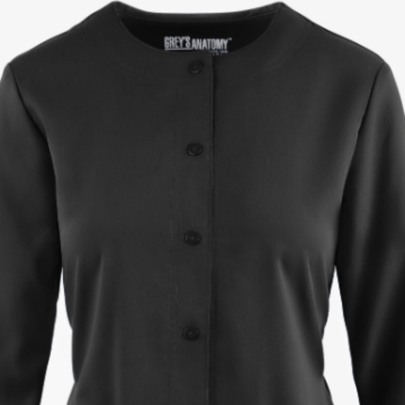 Grey's Anatomy XS Black 4-Pocket Button Up Lab Jacket - Picture 3 of 15